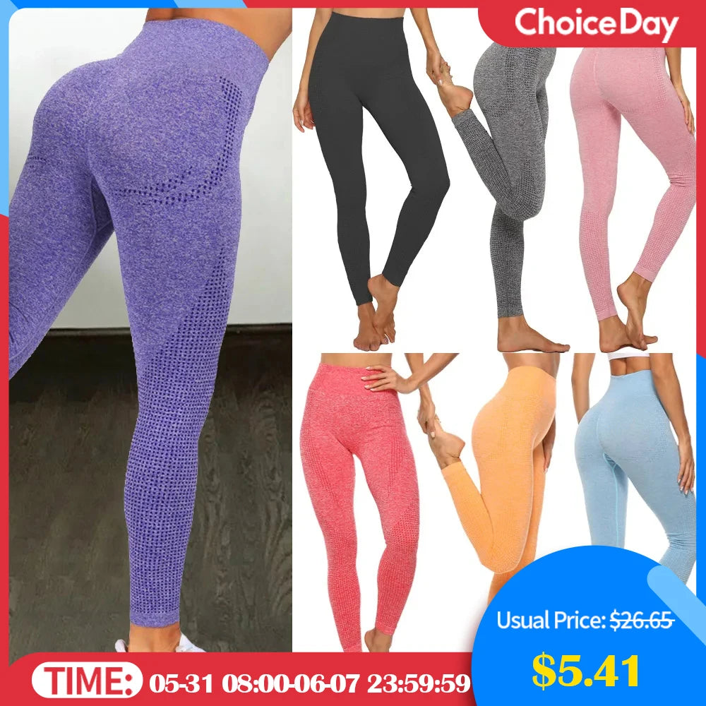 High Waist Seamless Leggings Push up Leggins Sport Women Fitness Running Yoga Pants Energy Elastic Trousers Gym Girl Tights