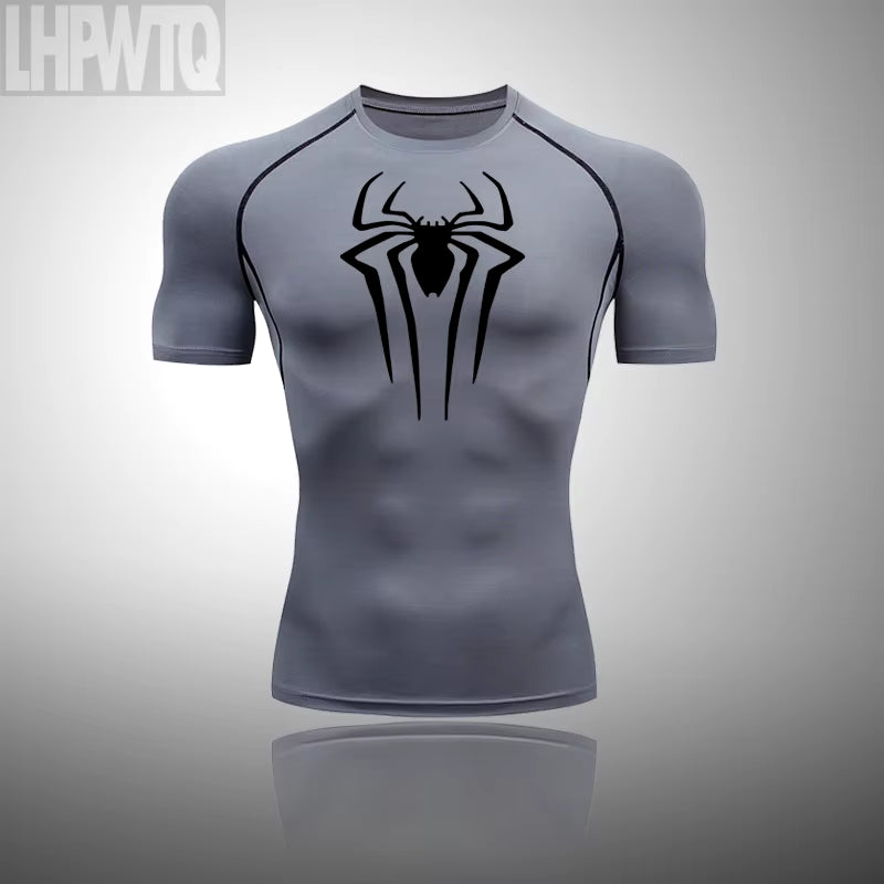 New Compression Shirt Men Fitness Gym Super Hero Sport Running T-Shirt Rashgard Tops Tee Quick Dry Short Sleeve T-Shirt for Men